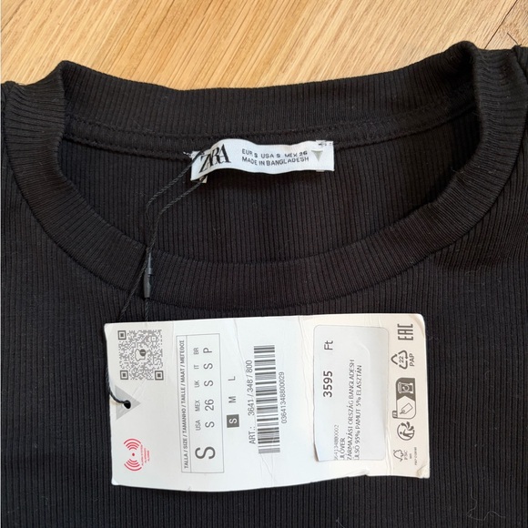 Black Ruffled Top - Picture 3 of 3